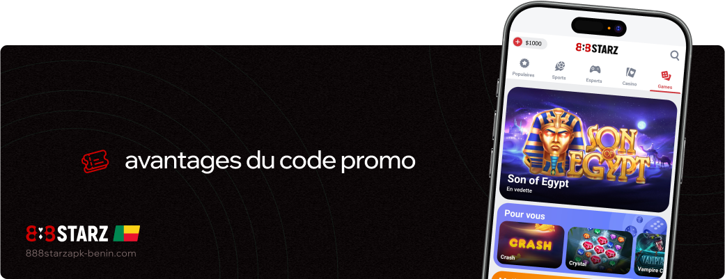 888starz Apk Bénin Avantages du code promo
